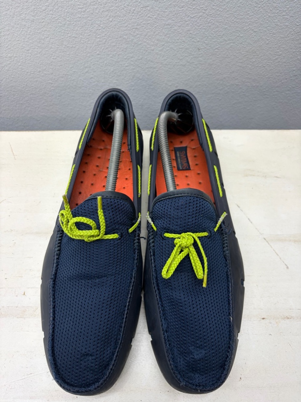 Swims Men’s Blue Rubber Braided Lace Loafers Size 10 - Picture 4 of 8